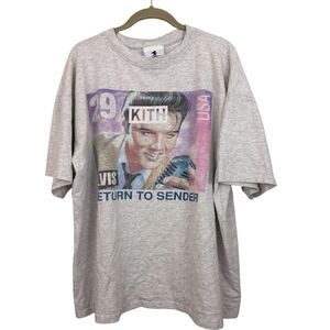 VTG 90s Elvis Presley Stamp T-Shirt Mens XL Postmark x Kith Made USA Oversized